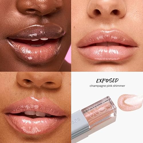 Miniatura 10 de Kosas Wet Lip Oil Gloss - Tratamiento hidratante para rellenar los labios con ácido hialurónico y péptidos, acabado no pegajoso (Malibu)