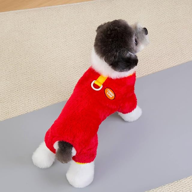 Foto 5 de 8 de Izefia Ropa de Suéter para Perro Prendas Suéteres de Lana Polar Mameluco de Una Pieza Sudadera de Invierno…