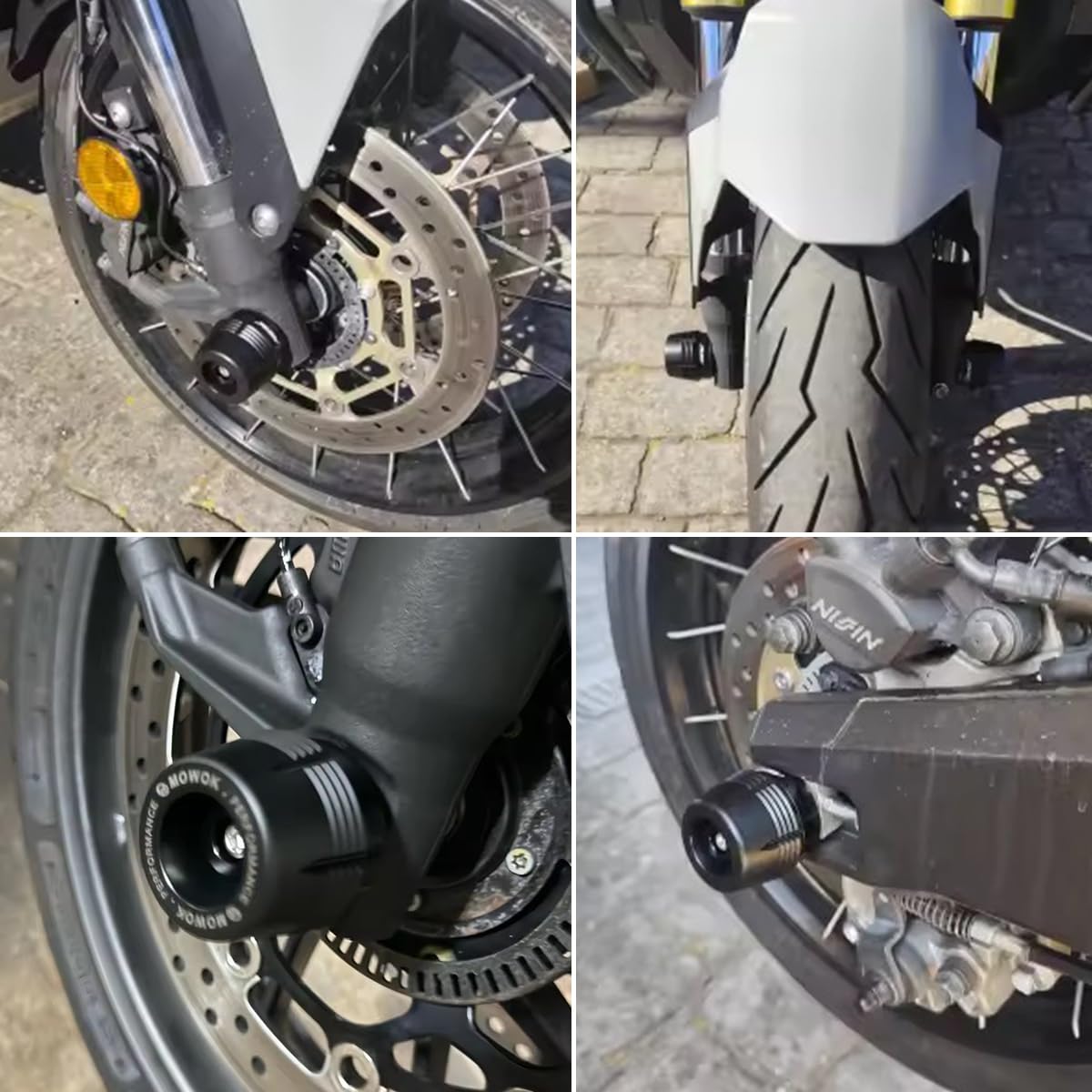 Tamponi Ruota Forcella Asse Anteriore e Posteriore Moto Compatibile con Honda Forza750 2021-2024 NSS 750 XADV750 X ADV 750 XADV 2025 Accessori Protezione Blocco Anticollisione del Mozzo Ruota (Rosso)