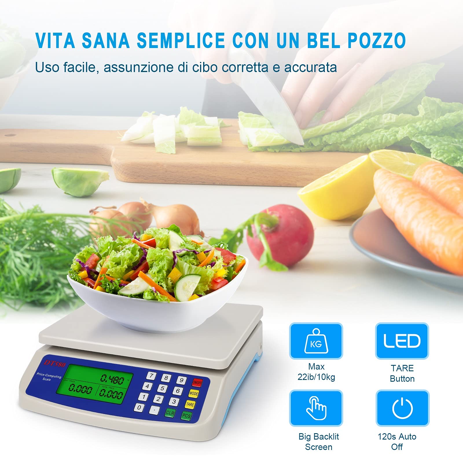 Digitale keukenweegschaal | Tot 30 kg | Per 1 gram nauwkeurig