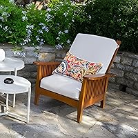 Vista 2 de JMGBird Juego de 2 almohadas lumbares para exteriores con relleno de algodón PP para muebles de patio, almohadas decorativas de 12 x 20 pulgadas