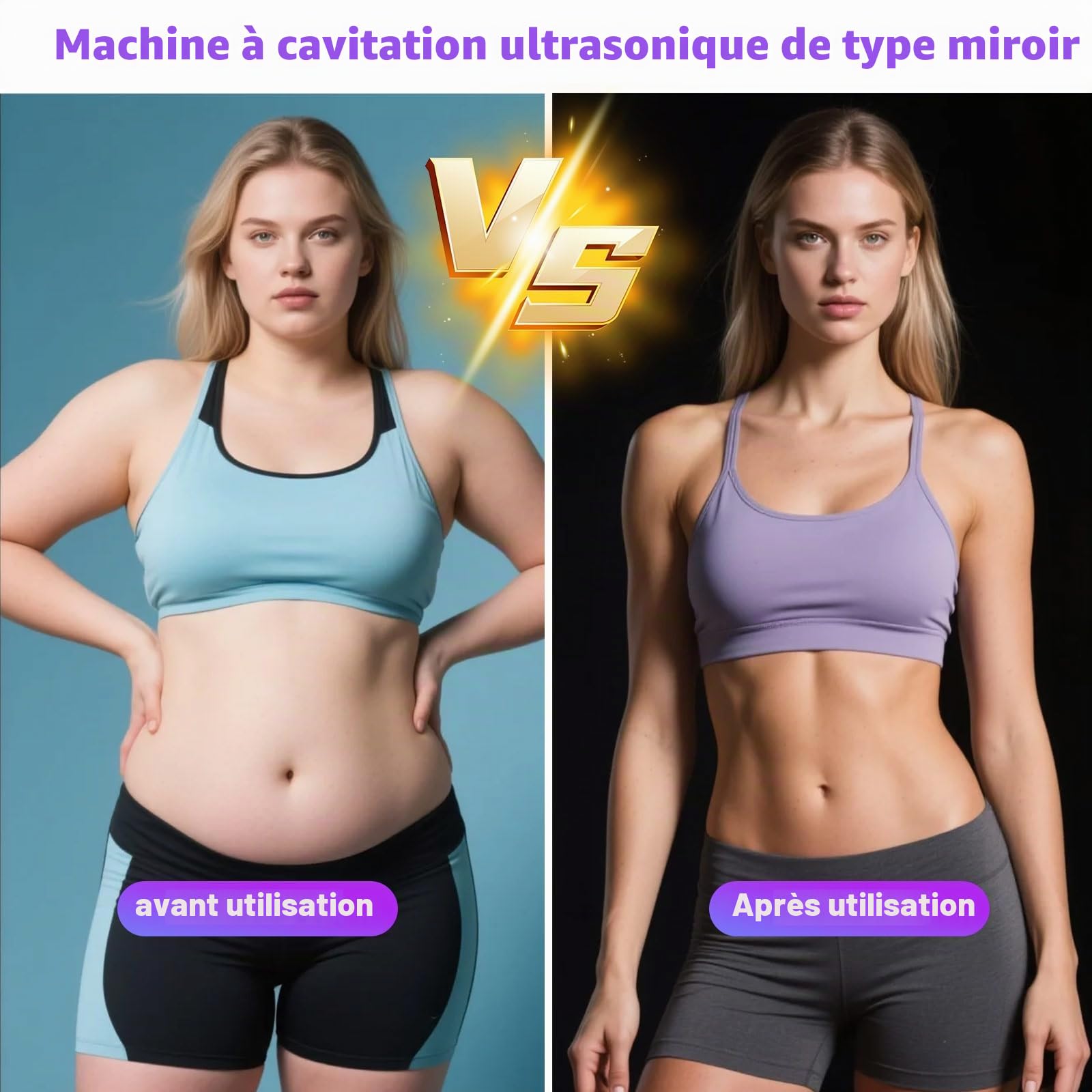 40K Appareil Minceur Appareil Anti Cellulite, 4 en 1 Soin du visage, Corps Entier Masseur Amincissants, Soin Corporel Multifonction, Modelage, Raffermissement pour Visage, abdomen, Taille, Jambes