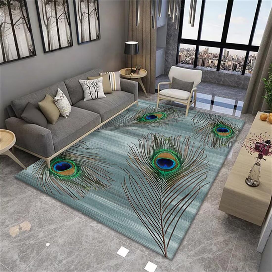 Tapis d entrée intérieur antidérapant et doux petit tapis de sol bleu