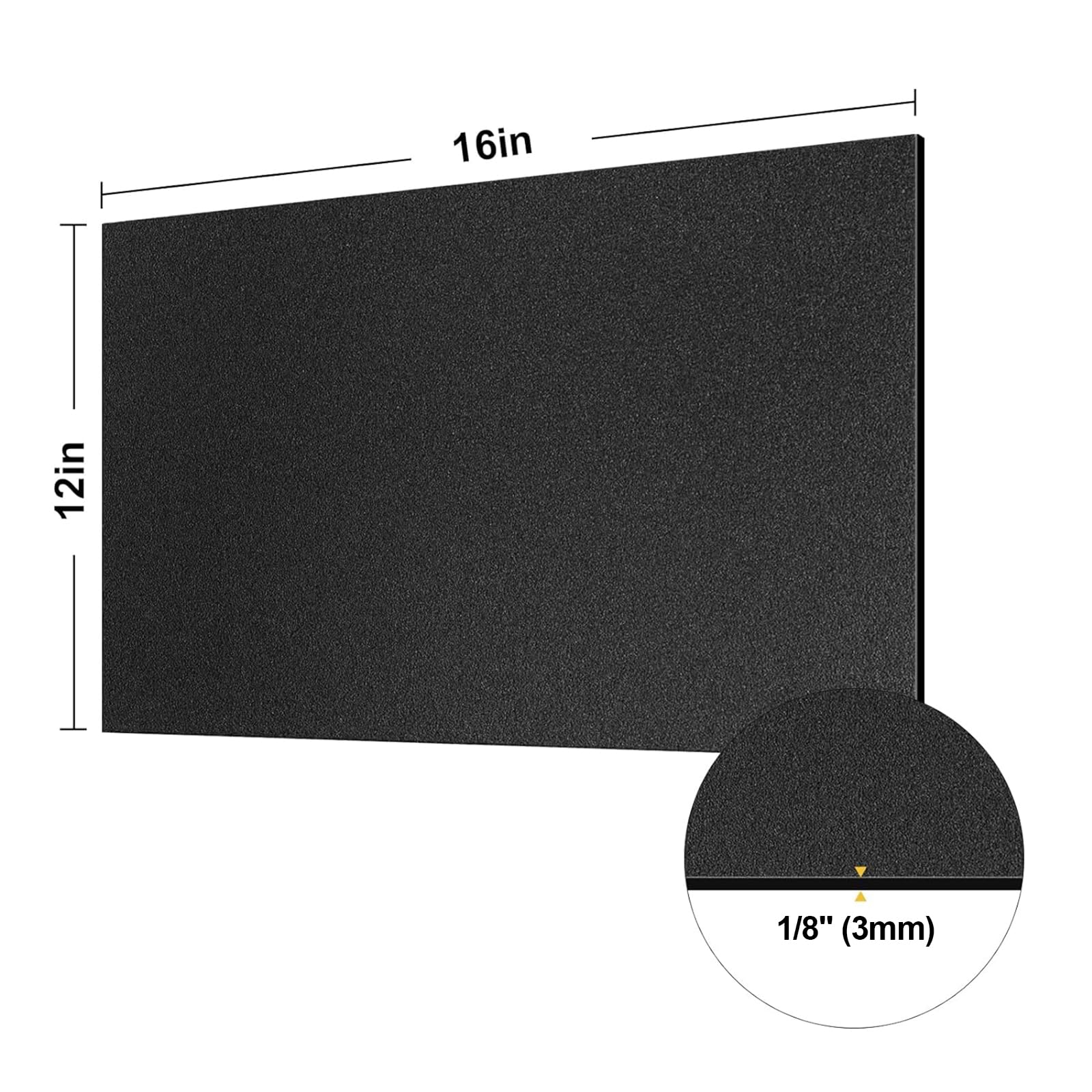 Black ABS Plastic Sheets - 3 Pack, DIY Projects -2
