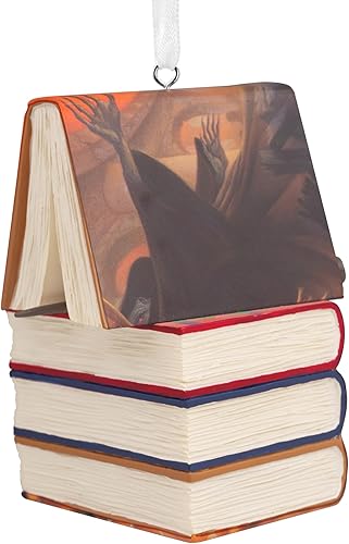Miniatura 2 de Hallmark Harry Potter - Libros apilados con varita de adorno de Navidad, resina, 2.23 x 2.75 x 2.28 pulgadas, (0002HCM9130)