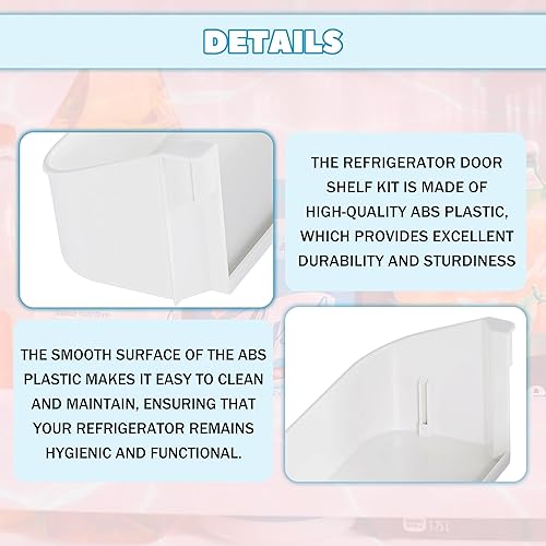 Miniatura 5 de Kojem 29325760166 Kit de estante de repuesto para puerta de refrigerador compatible con congelador Dometic/estante de puerta superior/inferior