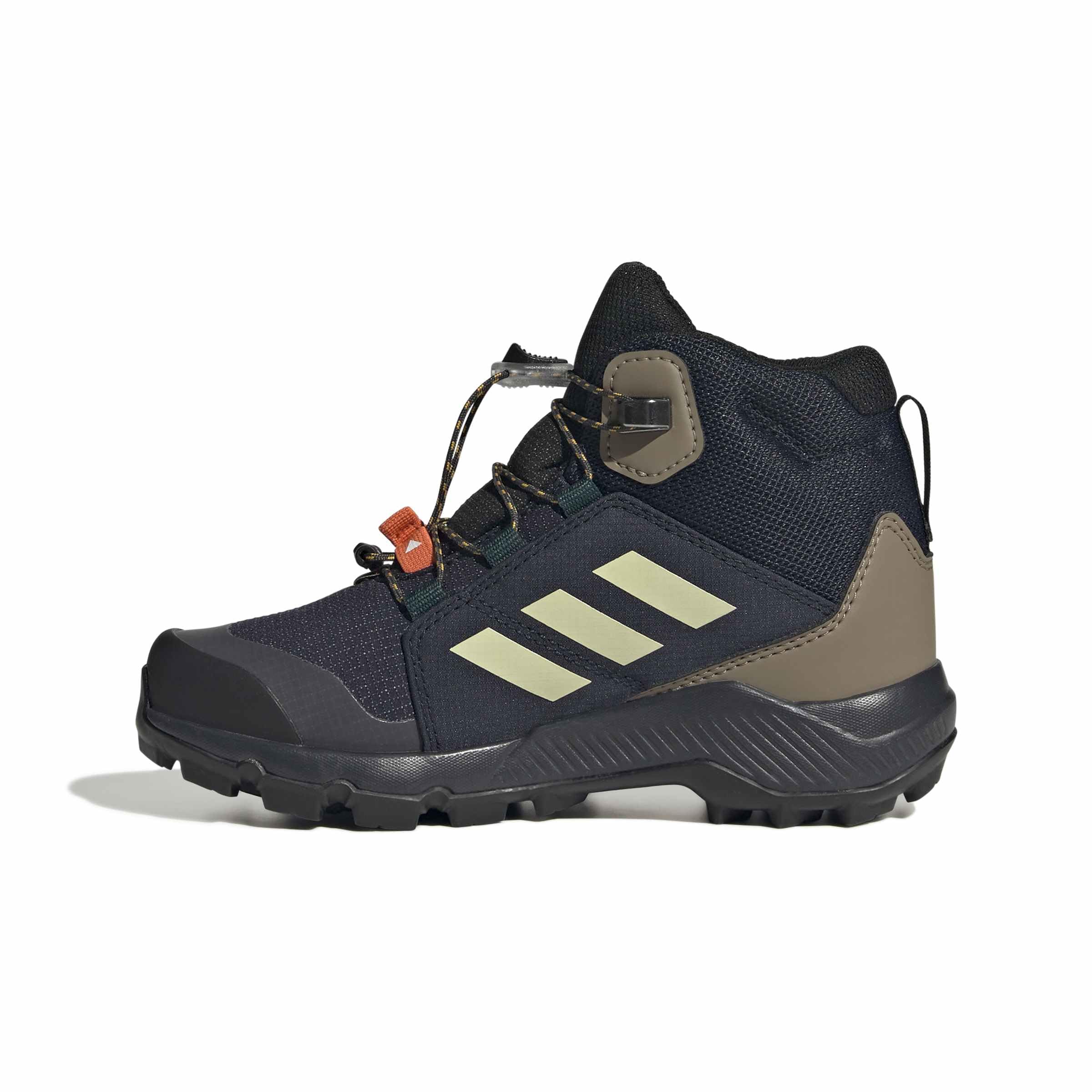 adidas Unisex Kinder Terrex Mid Gore-Tex Hiking Kids Shoes, Legend Ink/Dual Yellow/Olive strata, 37 1/3 EU