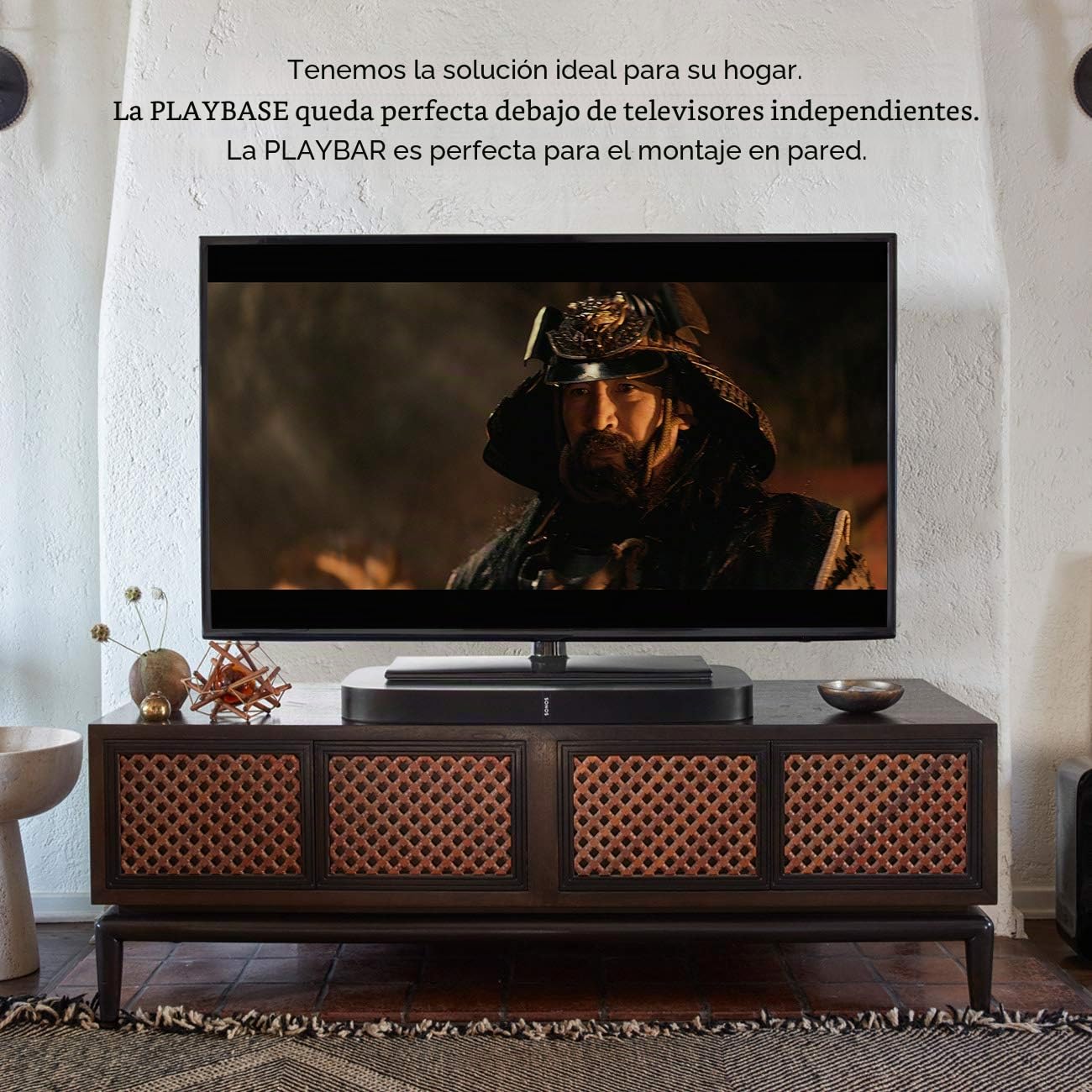 Sonos Playbase - Base de sonido para la televisión y reproducción de música en streaming, sonido envolvente para cine en casa, altavoz compatible con AirPlay, color negro