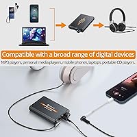 Vista 4 de Neoteck Amplificador Portátil de Auriculares de 3.5mm con Interruptor de Ganancia de Dos Etapas, 16-300 Ohm, Superficie Mate de Aluminio