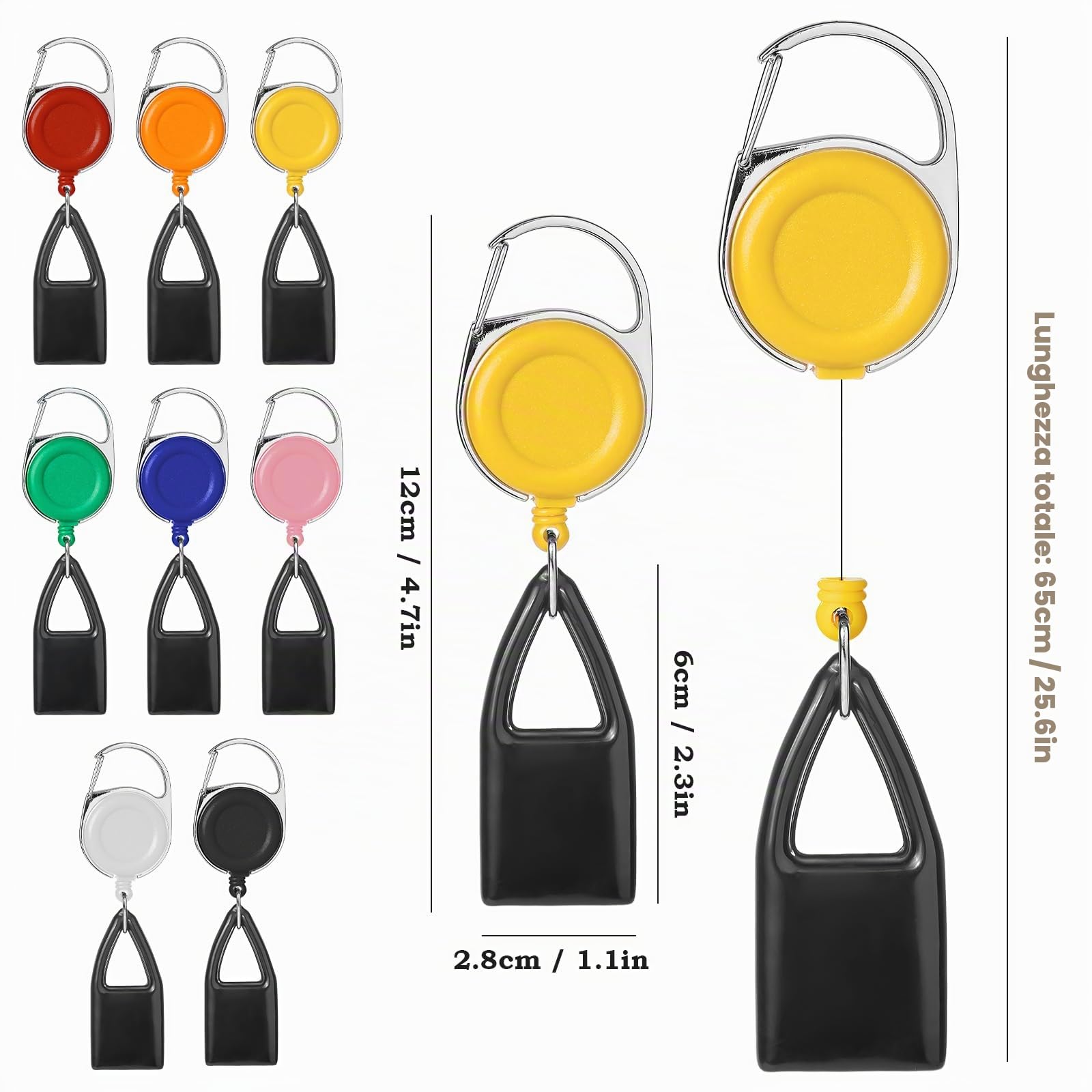 8 pz Porta Accendino estensibile Accendini con Cavo Retrattile, Accendino Holder Sleeve Clip Accendini Copertura Protettiva per Lighters e Monouso, Pratico e Anti-Perdita