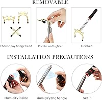 Vista 4 de Skylety Retractable Billiards Cue Snooker Pool Bridge Stick with 3 Pieces Removable Bridge Head, Snooker Set Billiards Pool Cue Accessory for Pool