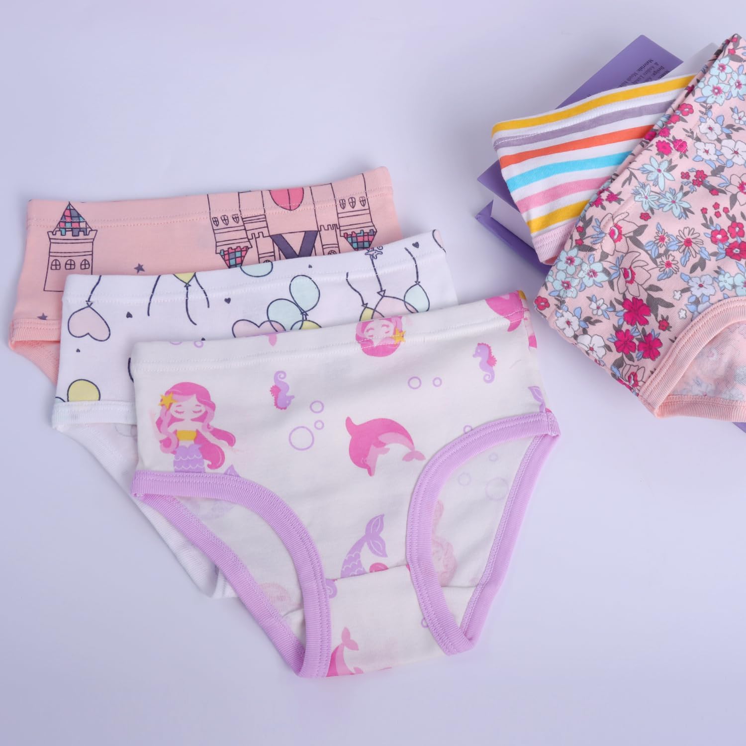 Finihen Girls Cotton Underwear Toddler Girls Panties Kids Briefs Multipacks. - Image 6