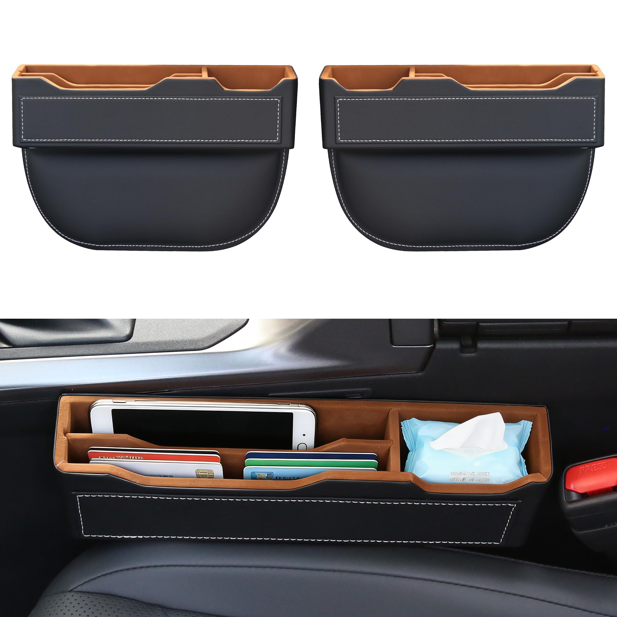 Photo 1 of Arcoche 2PC Black Obsidian Car Seat Gap Filler for Car SUV Pickup Truck