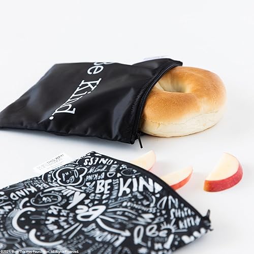Miniatura 4 de Bumkins - Bolsas de tela para bocadillos y sándwiches - Para almacenamiento, viajes, preparación de alimentos, almuerzo - Reutilizables, resistentes
