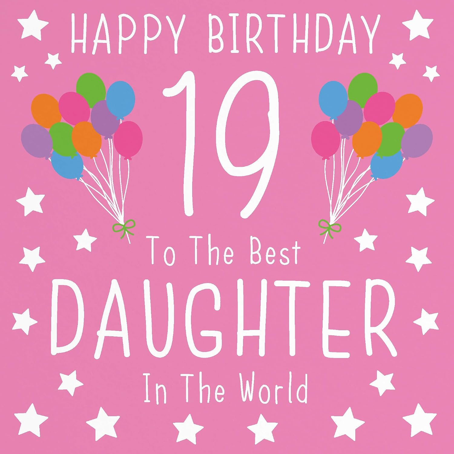 Hunts England, Large Daughter 19th Birthday Card, Happy Birthday, 19, To The Best Daughter In The World, Iconic Collection - Image 3