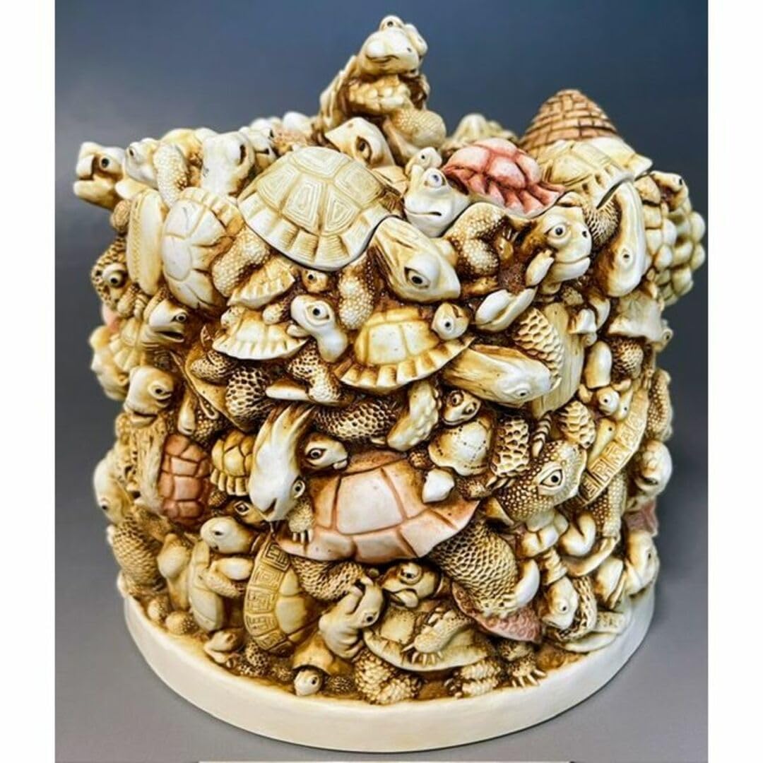 【希少】ハーモニーキングダム 亀 小物入れ カメ かめ 彫刻 置物 ボックス Amazon.co.jp: ハーモニーキングダム 亀 小物入れ カメ かめ