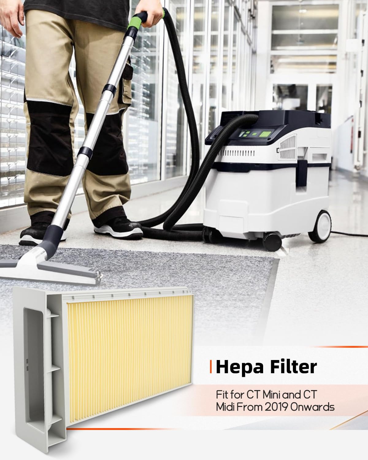 Hepa Filter Fit for CT Mini/CT Midi 2019-Present Replace 204201，Practical Plastic Frame