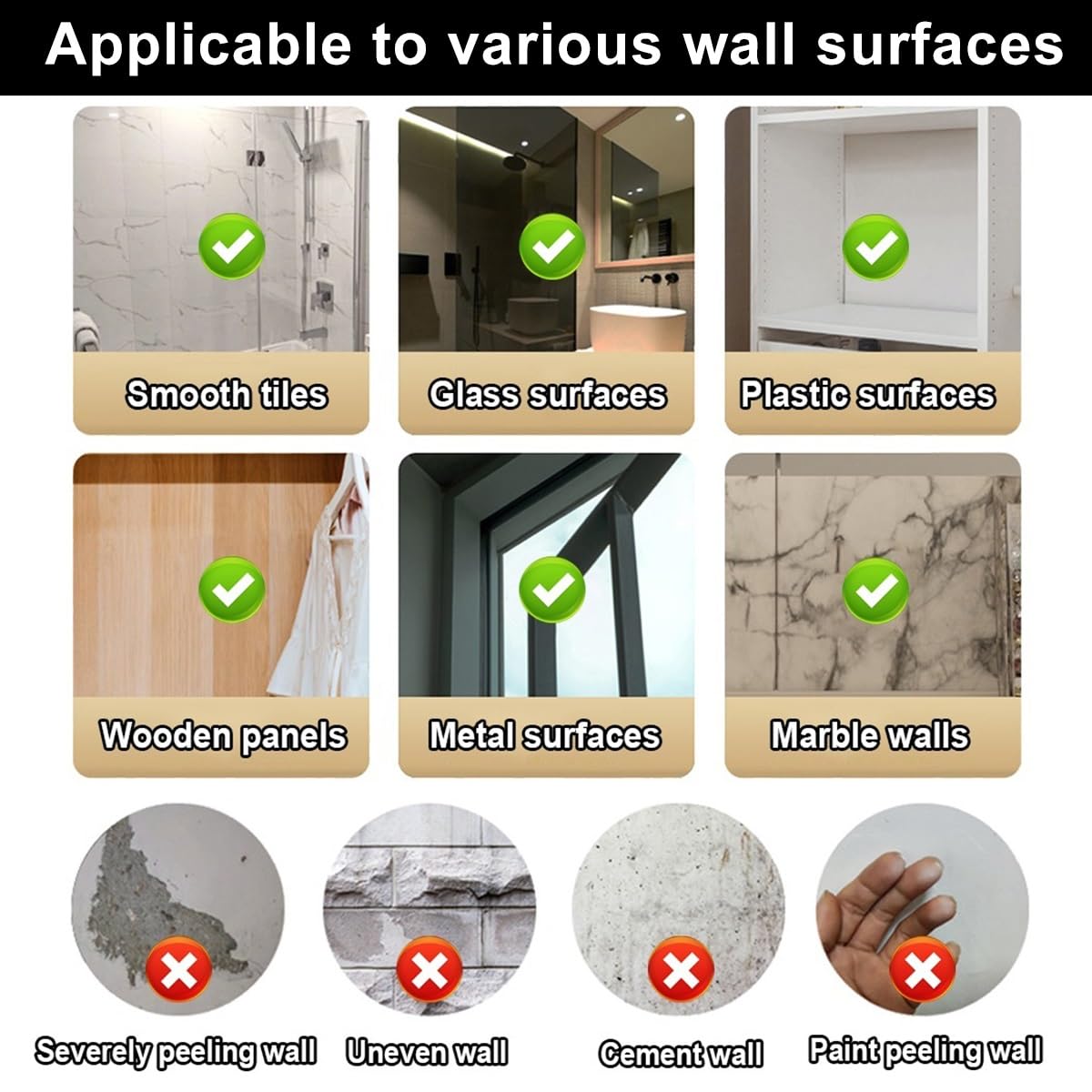 Ensemble de rails de rideaux auto-adhésifs pour plafond et mur – 240 cm sans perçage pour chambre/bureau/salon – Système de rails facile à installer