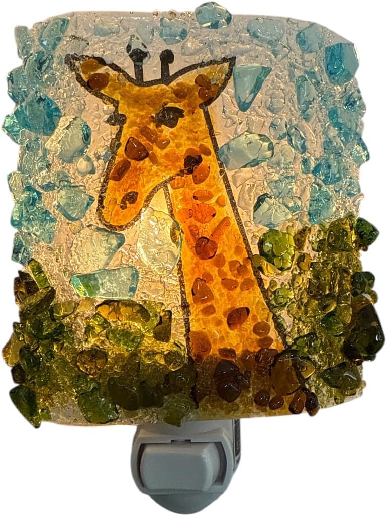 Giraffe Recycled Glass Nightlight by Reborn Glass