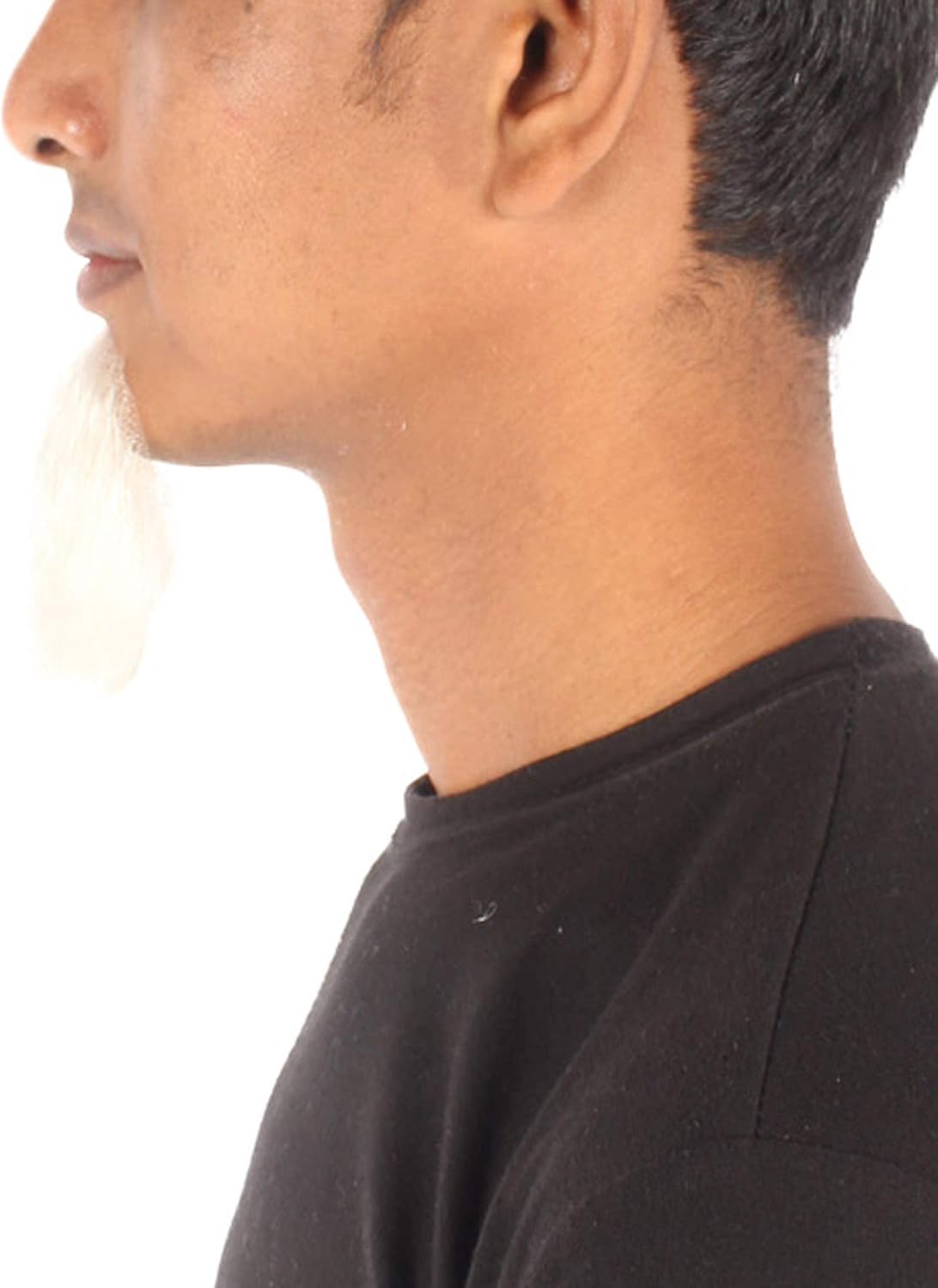 HPO Men's Goatee Synthetic Fiber with Human Hair Blend Beard