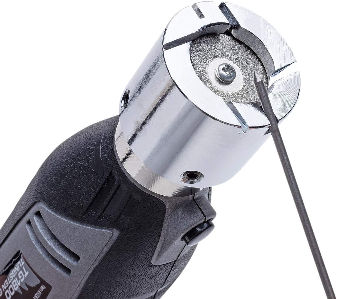 Eastwood TG1800 Tig Welder Tungsten Sharpener | Fit's 1/16” and 3/32” Tungstens | Handheld Tungsten Grinder for Better Welds | Grinds 10° and 22.5° Angles | Tig Welding Accessories | Corded 120 VAC