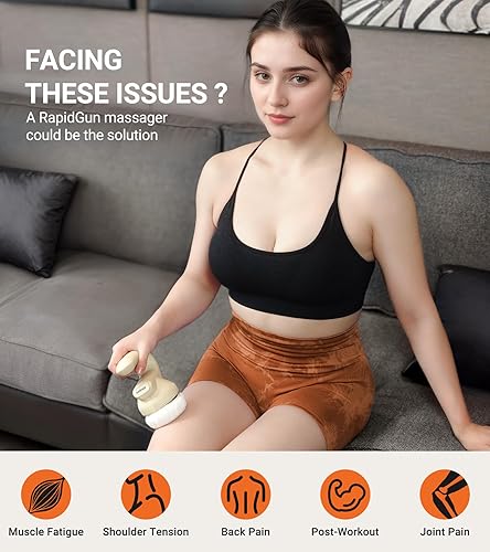 Miniatura 2 de Prime - Mini masajeador de terapia de mano  Masajeador de espalda de tejido profundo giratorio y vibratorio 3D, herramienta de masaje de punto de