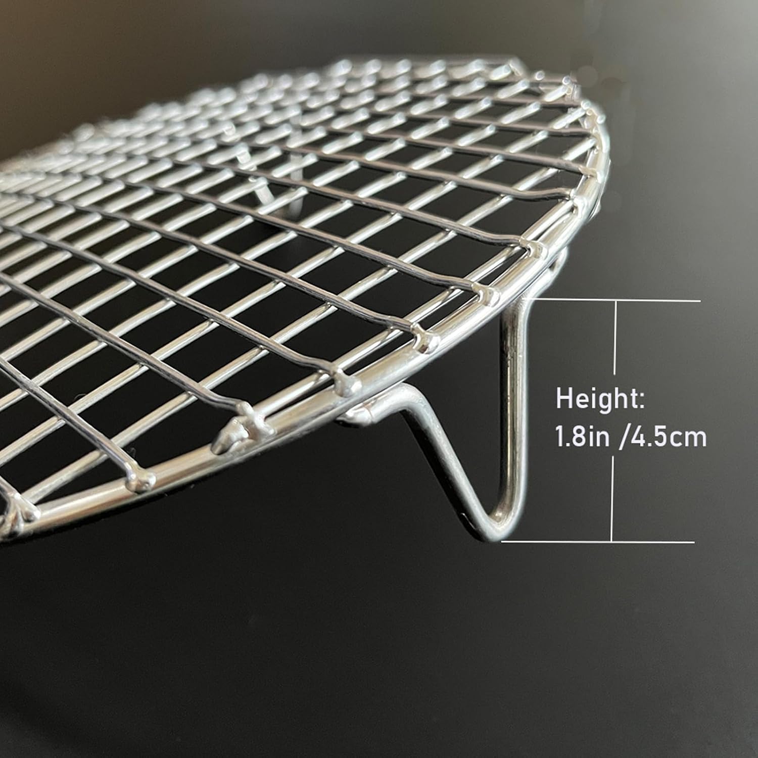 6.5 Inch Cooking Rack with 1.8" Height Legs 304 Stainless Steel Baking and Cooling Steaming Rack Cookware Fit for Air Fryer Instant Pot Pressure Cooker Canning (165mm/6.5")