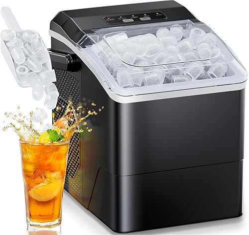 Ice Maker Countertop, 9 Cubes Ready in 6 Mins, 26