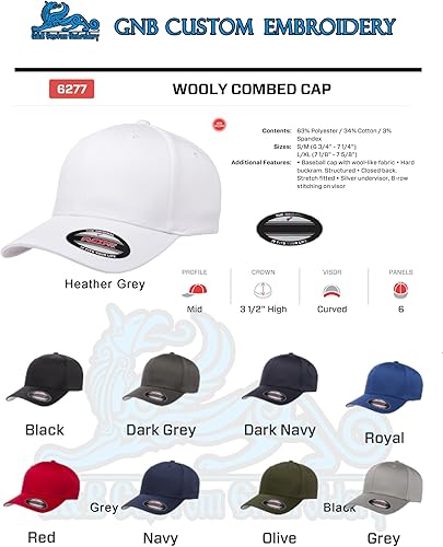 Miniatura 4 de GNB CUSTOM EMBROIDERY LLC Plain 6277 Flex Baseball Gorra de béisbol atlética para hombre Flex-Baseball Gorra Flex Baseball Gorra.