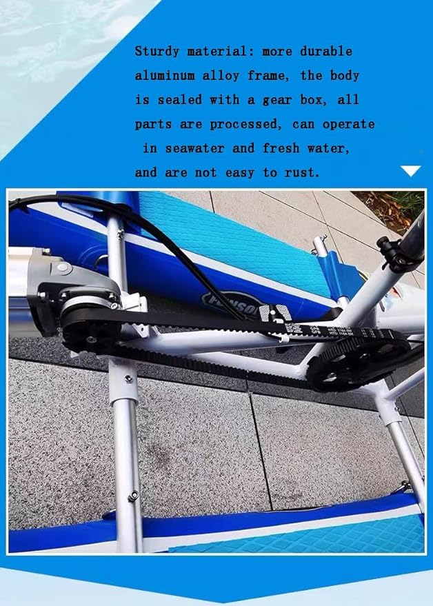 Bicicleta de Agua Inflable para Niños, Kayak a Pedal Azul miniatura 3
