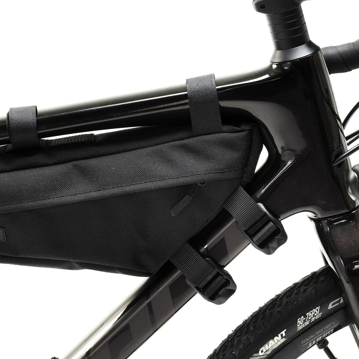 PACK2RIDE Mira - Borsa da telaio per bicicletta, in cordura resistente all'acqua, resistente, accessorio per mountain bike (nero)