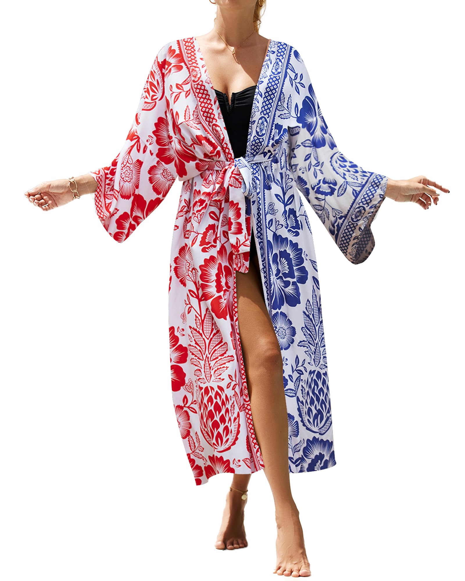Bsubseach Bikini Bohemio para Mujer para bañador Kimono cárdigan — view 52