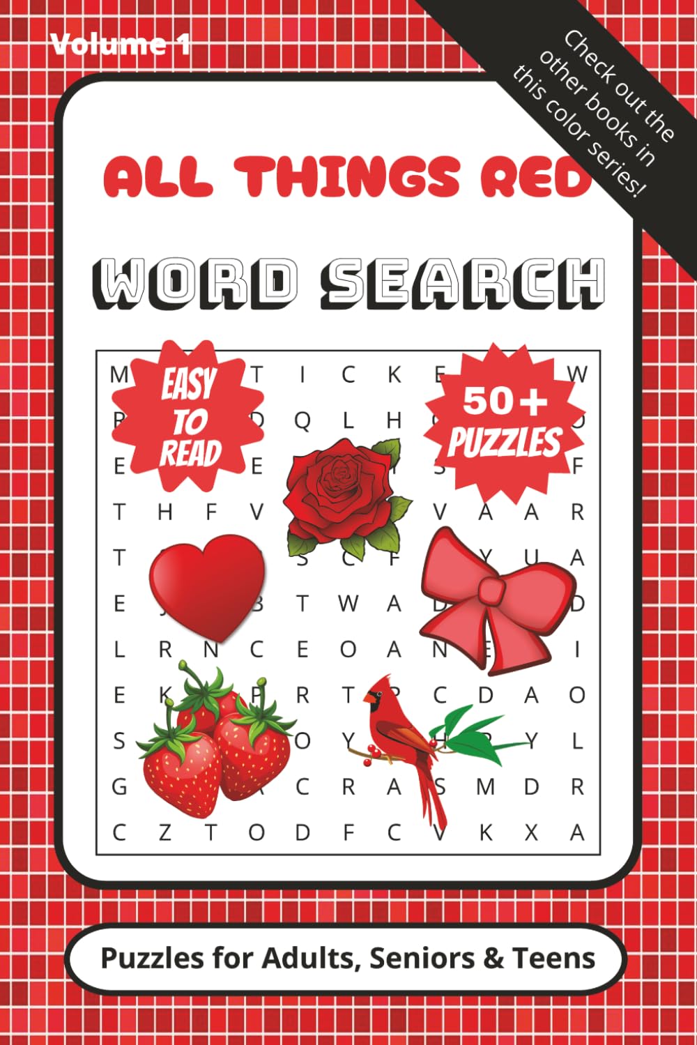 All Things Red: All Things Red Work Search Book (All Things Color Word Searches)
