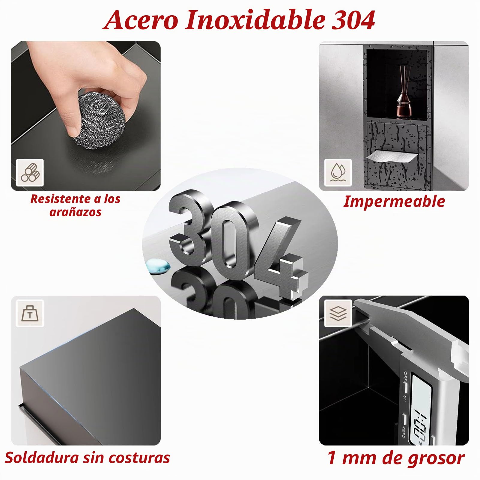Vibeo Portarrollos Empotrable Pequeño Soporte Empotrado para Papel Higiénico con Cierre Magnético, Nicho de Pared Impermeable para Baño, Armario Empotrado Invisible para Papel