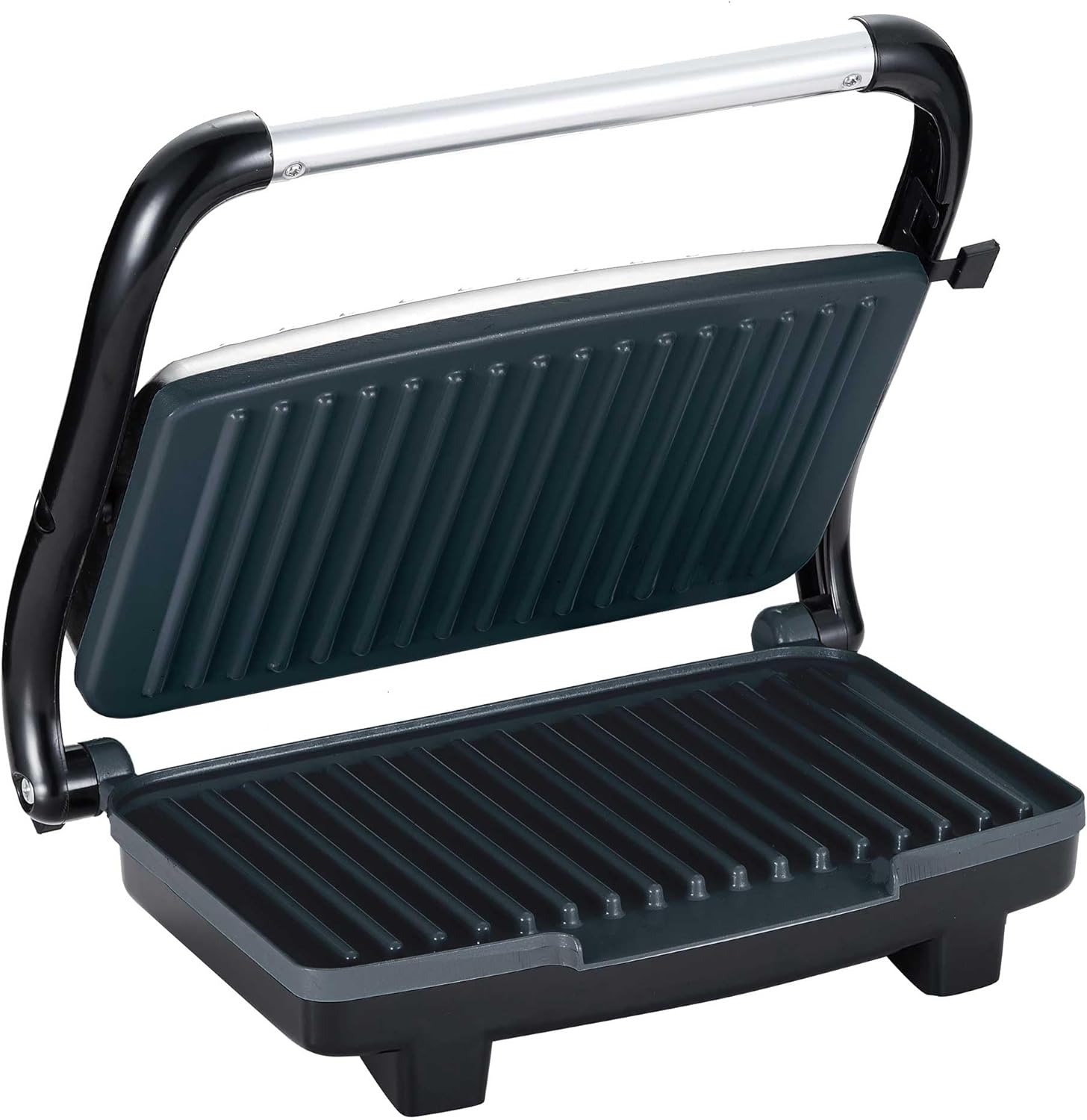 Compact Non-Stick Panini Grill & Sandwich Maker – Stainless Steel Electric Press with Cool Touch Handle, Upright Storage & Drip Tray