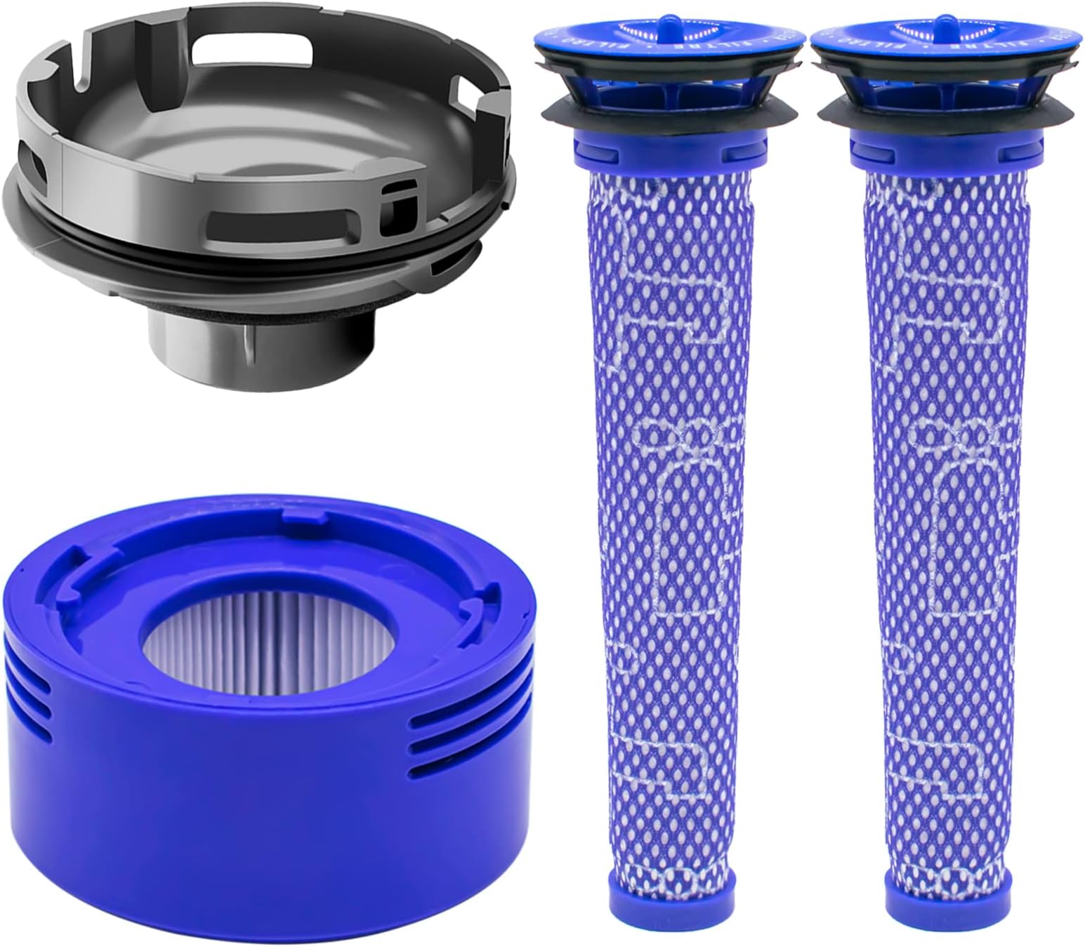 Motor Rear Cover Fit for Dyson V7 V8 Vacuum Cleaner, 1 Motor Real Cover 1 HEPA Post-Filter and 2 Pre-Filters Vacuum Filters Kit