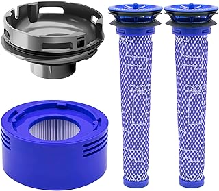 Motor Rear Cover Fit for Dyson V7 V8 Vacuum Cleaner, 1 Motor Real Cover 1 HEPA Post-Filter and 2 Pre-Filters Vacuum Filters Kit