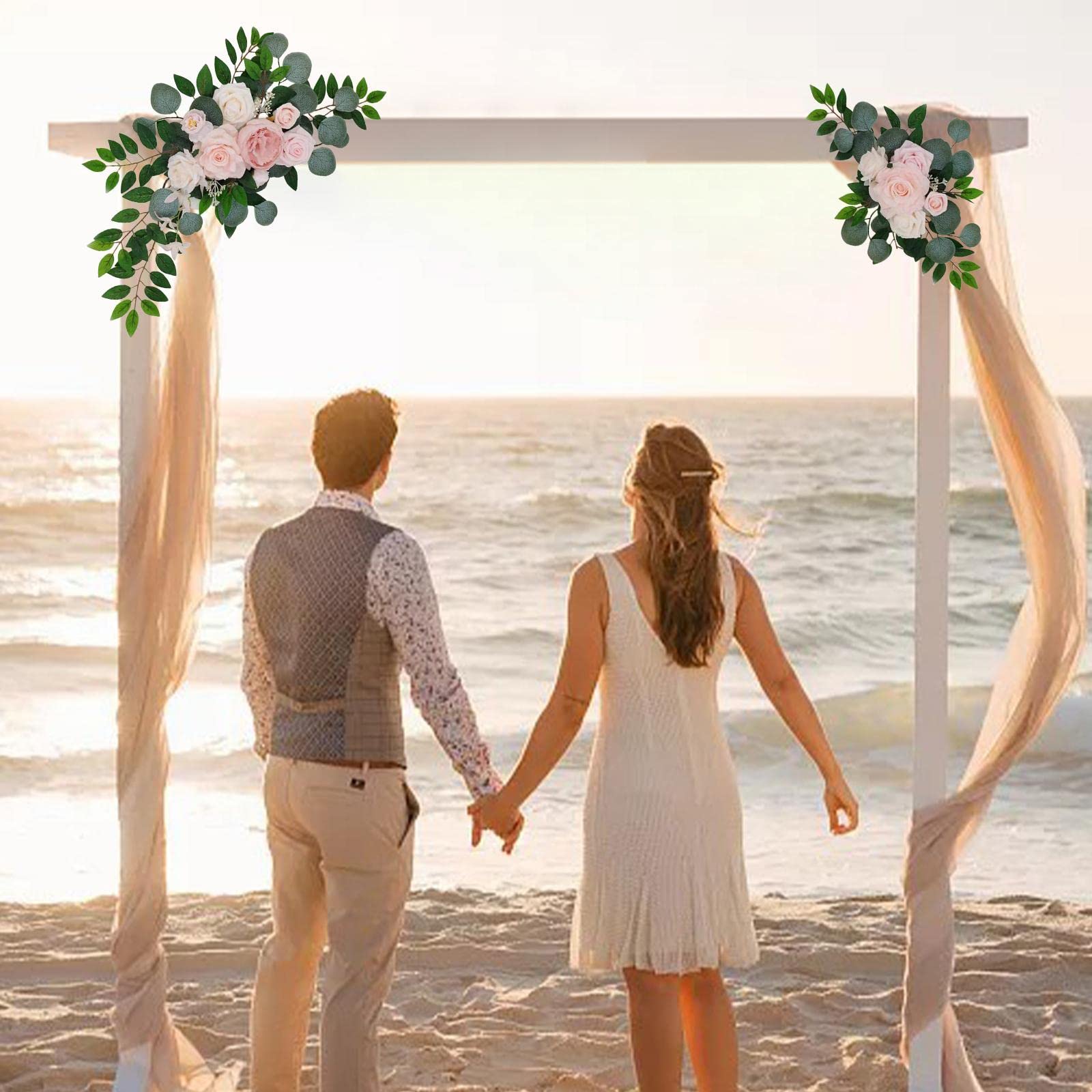 2 de Boda, Flores, Girasoles, Decoración, Estilo Rústico, para Puerta Trasera, Fiesta, Opción 3 F