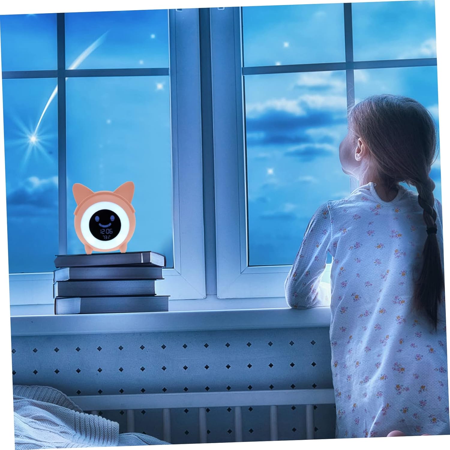 Digital Clock Display Boys and Bedside Lamp Decor Bedside Night Light Alarm Clock Dual-use