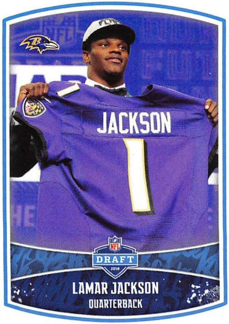 2018 Panini NFL Stickers Collection #15 Lamar Jackson RC Rookie Baltimore Ravens Draft Picks Official Football Sticker
