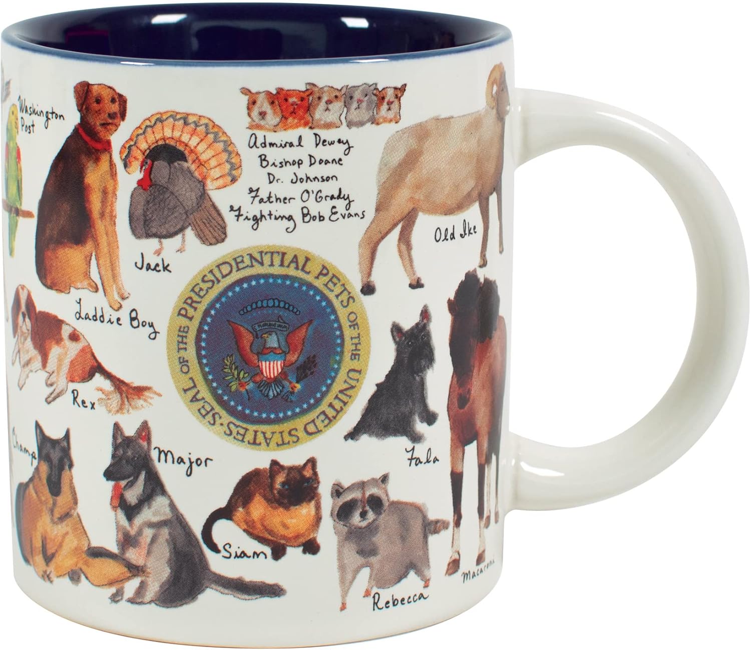 The Unemployed Philosophers Guild Presidential Pets Mug - Features Famous Furry and Feathered Friends of U.S. Presidents, Comes in Fun Gift Box, 12 oz - Image 7