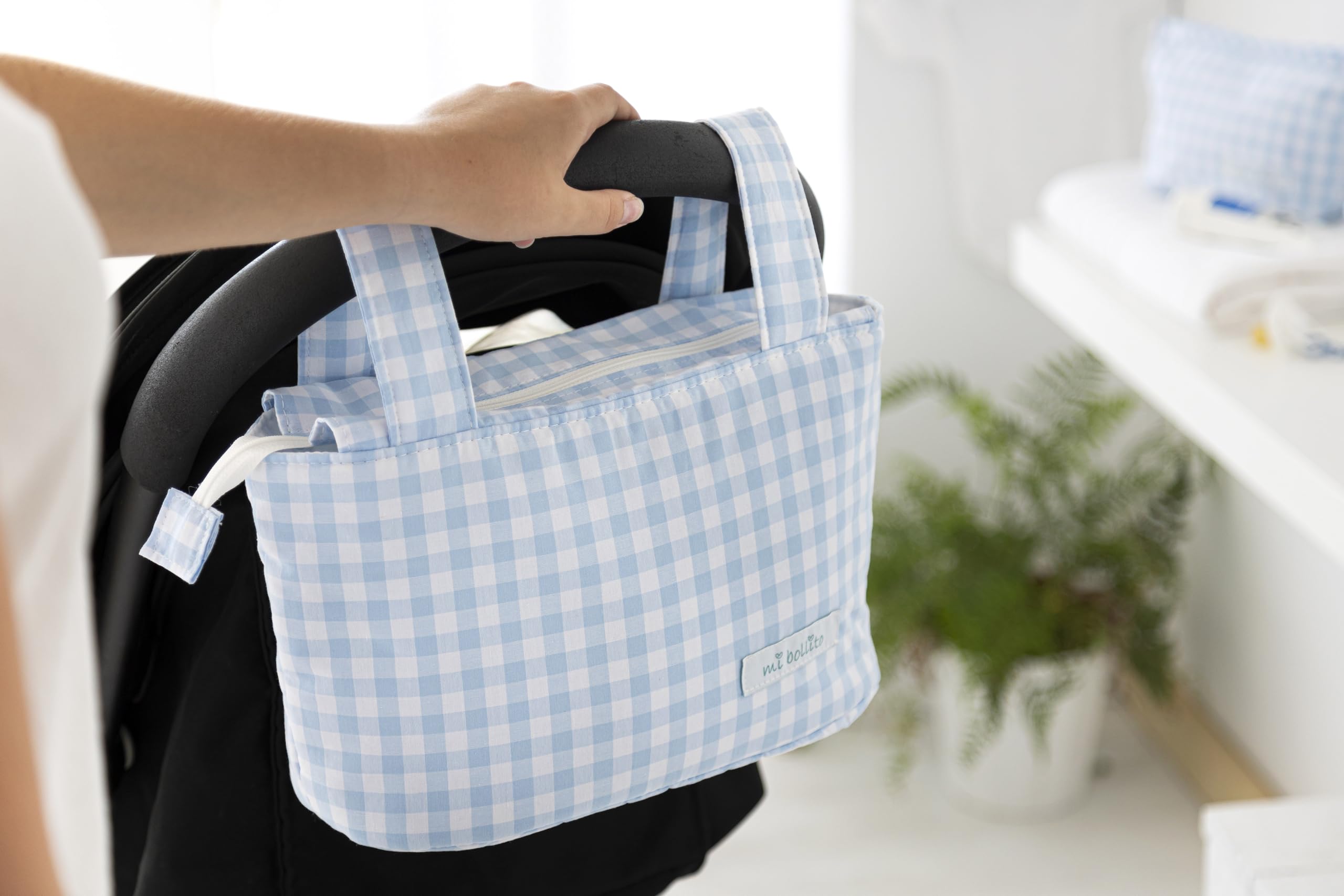 Kinderwagen-Organizer-Tasche für Mutter, Kinderwagentasche, multifunktional, große Kapazität zur Aufbewahrung, blau, traditionell
