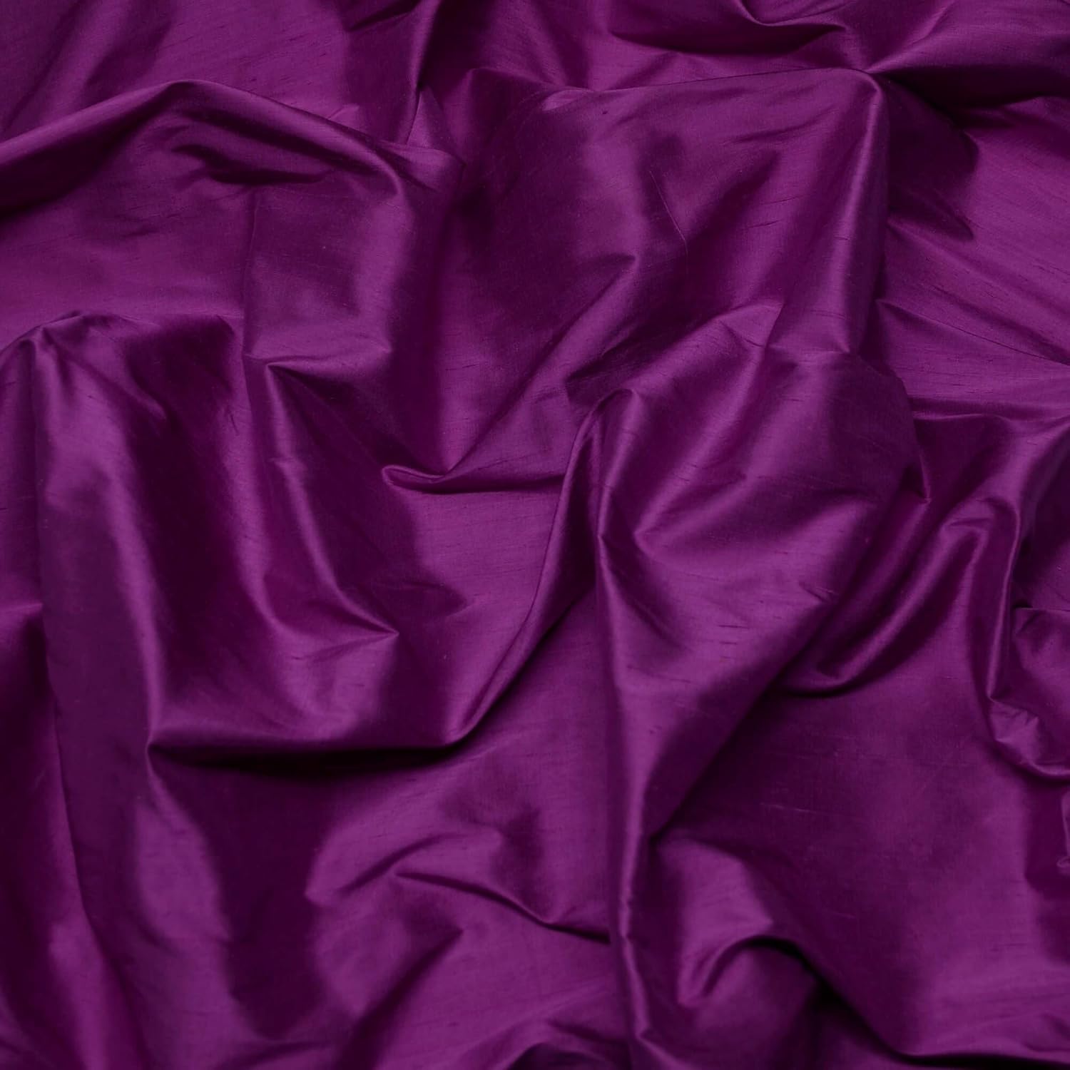 Magenta Pink Shantung Silk, 100% Silk Fabric, by The Yard, 54" Wide