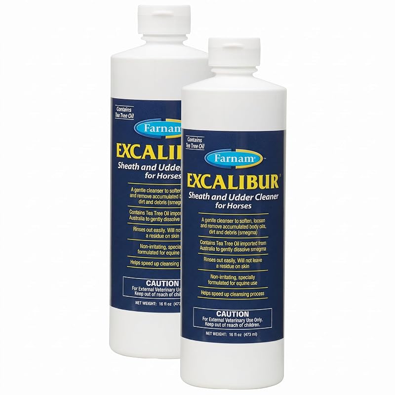 Limpador de Bainha para Cavalos Farnam Excalibur, Pacote com 2 Frascos de 473 mL
