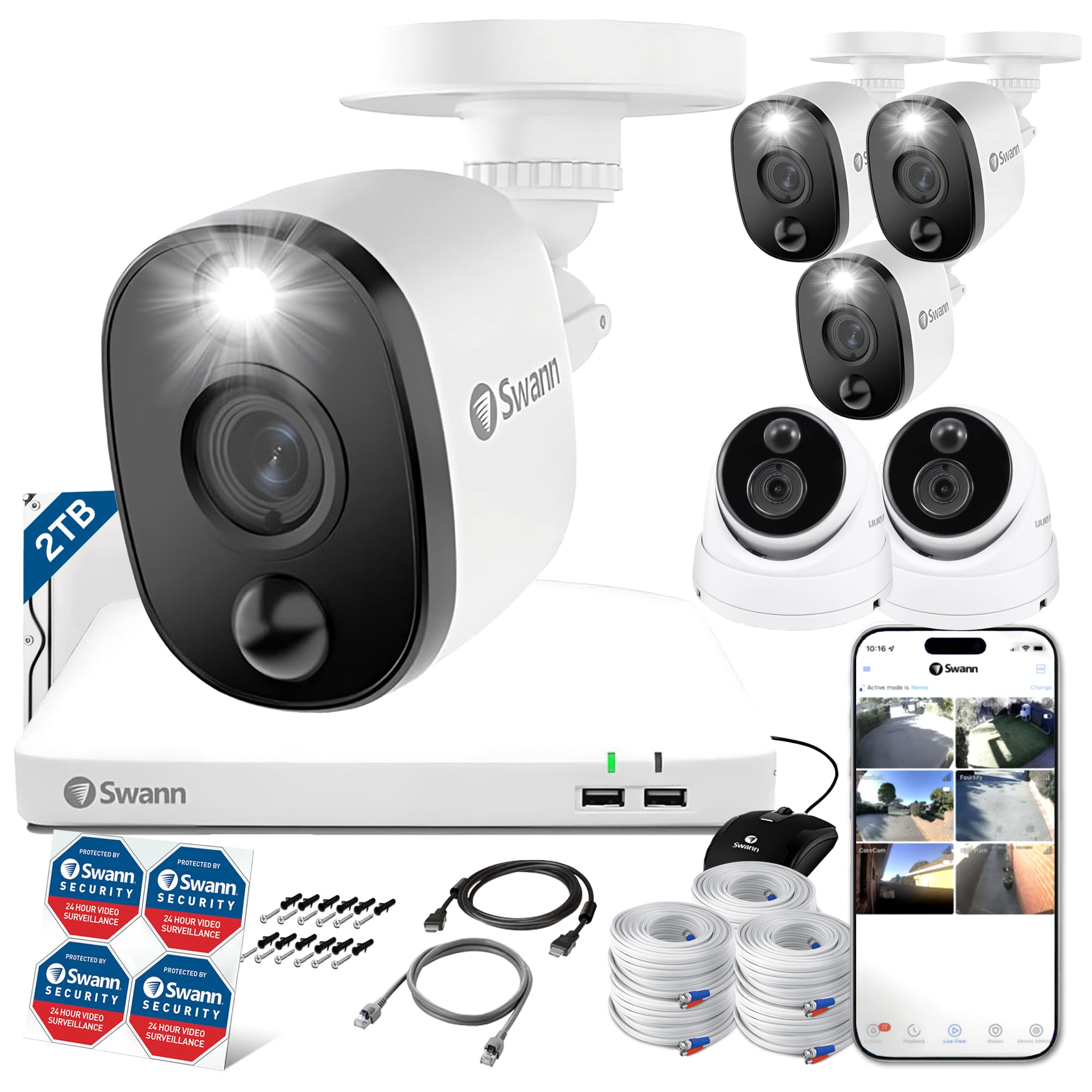 Swann セキュリティカメラ Amazon.co.jp: Swann セキュリティカメラ 8ch 4K(800万画素) DVR
