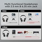 OneOdio Pro-10 Casque filaire supra-auriculaire pour école, studio, monitoring et mixage DJ, drivers néodyme de 50 mm, microphone en ligne, jack 3,5 mm/6,35 mm pour enregistrement sur ordinateur, téléphone, piano, guitare