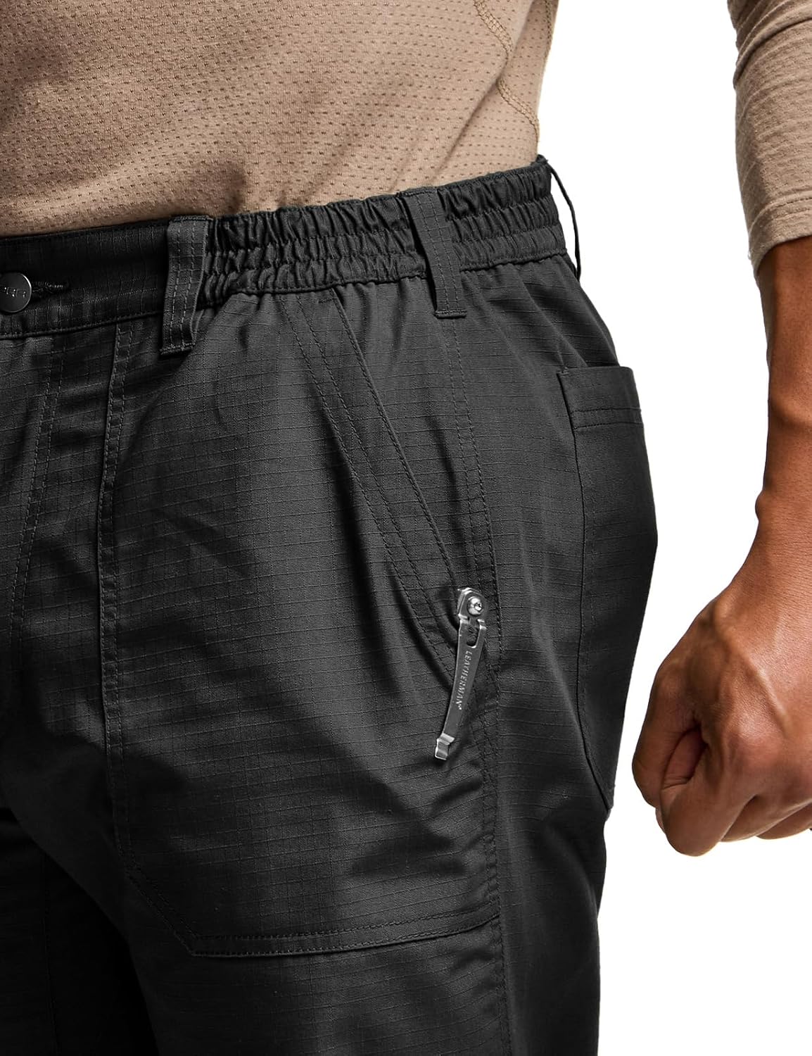 CQR Men's Quick Dry Work Pants, Water Resistant Outdoor Tactical Pants, Lightweight Stretch Cargo Hiking Pants - Image 6