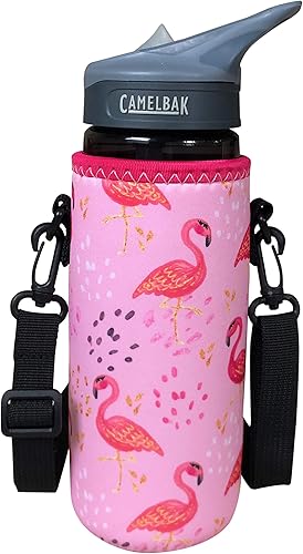 Miniatura 10 de Koverz Transportador de botellas de medio galón, 64 onzas, compatible con jarras de medio galón Yeti & RTIC, azul de pesca Realtree con naranja