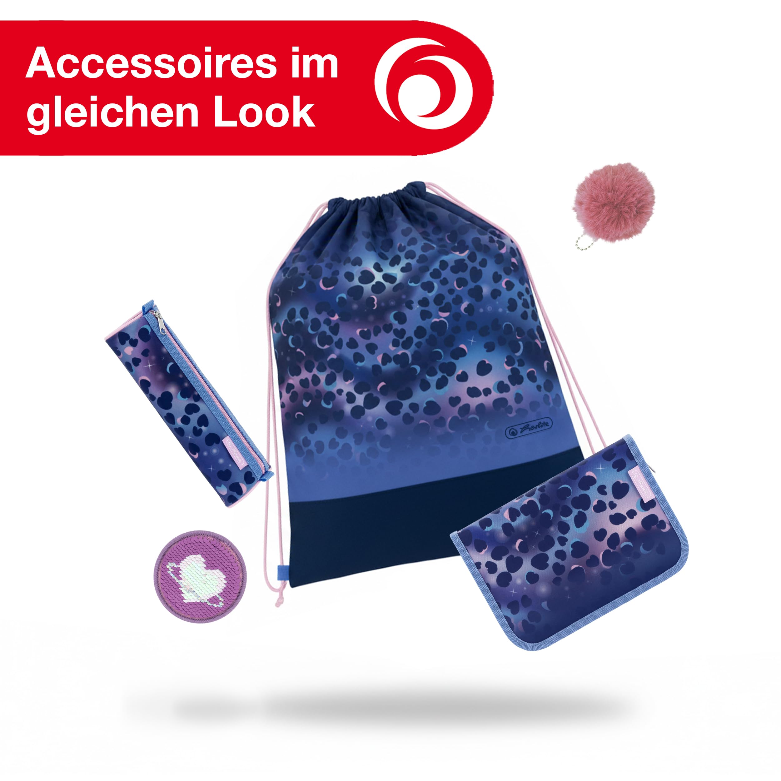 herlitz Schulranzen Set 6-teilig Ultralight XL Ergonomische Schultasche 1.Klasse Junge Mädchen Kinder 22 L