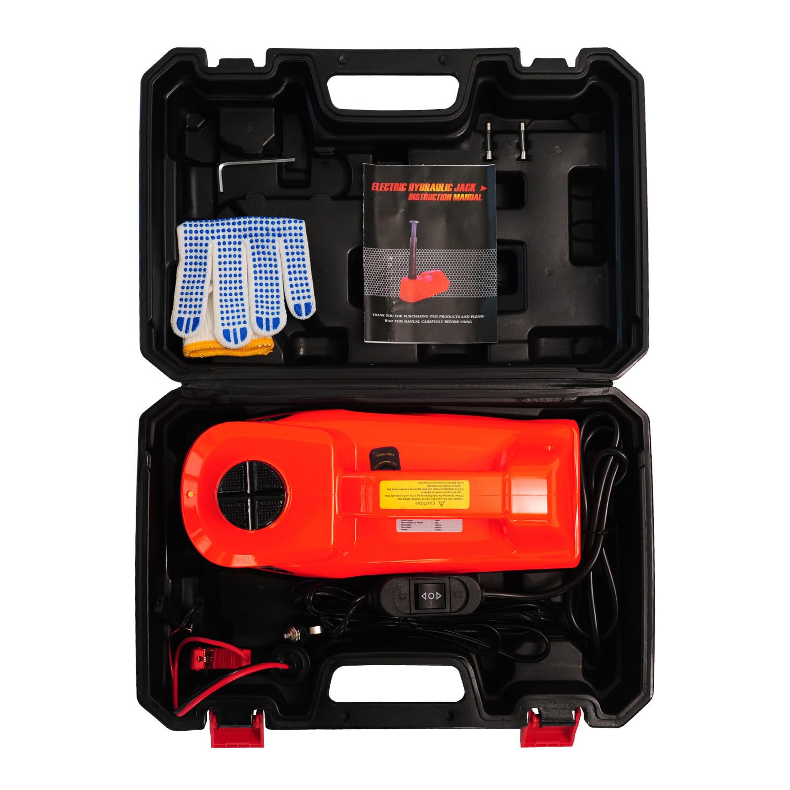 Yctze Elektryczny Podnośnik Samochodowy 12 V 5-tonowy Hydrauliczny Podnośnik Samochodowy z pompą Powietrza Lampka LED Przenośny do Pojazdów Ciężarowych o Dużej ładowności do